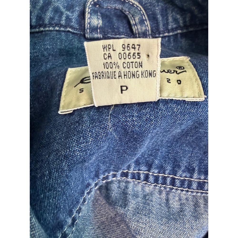 Vintage Eddie Bauer Womens Blue Denim Vest 100%Cotton‎ Hong Kong Size Small - Picture 8 of 10